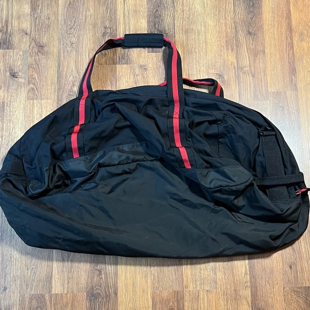 Eddie Bauer Black and Red Duffel Bag